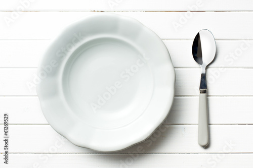 spoon and empty plate