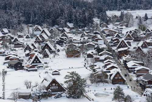 Historic Village of Shirakawa-go in winter