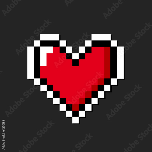 Vector pixel heart