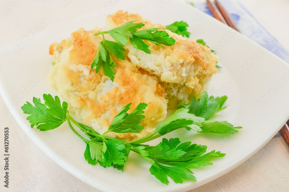 Cod, fried in dough