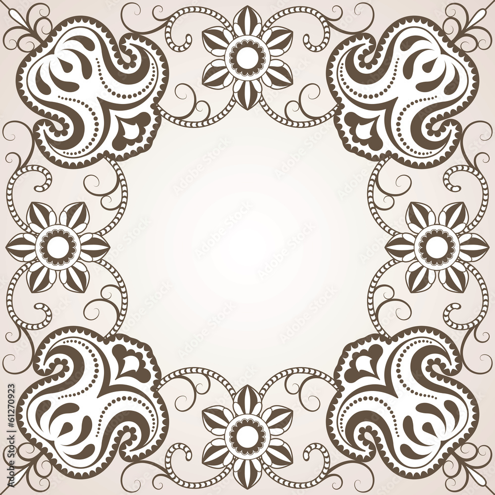 Floral background, decorative ornamental frame Floral background, decorative ornamental frame