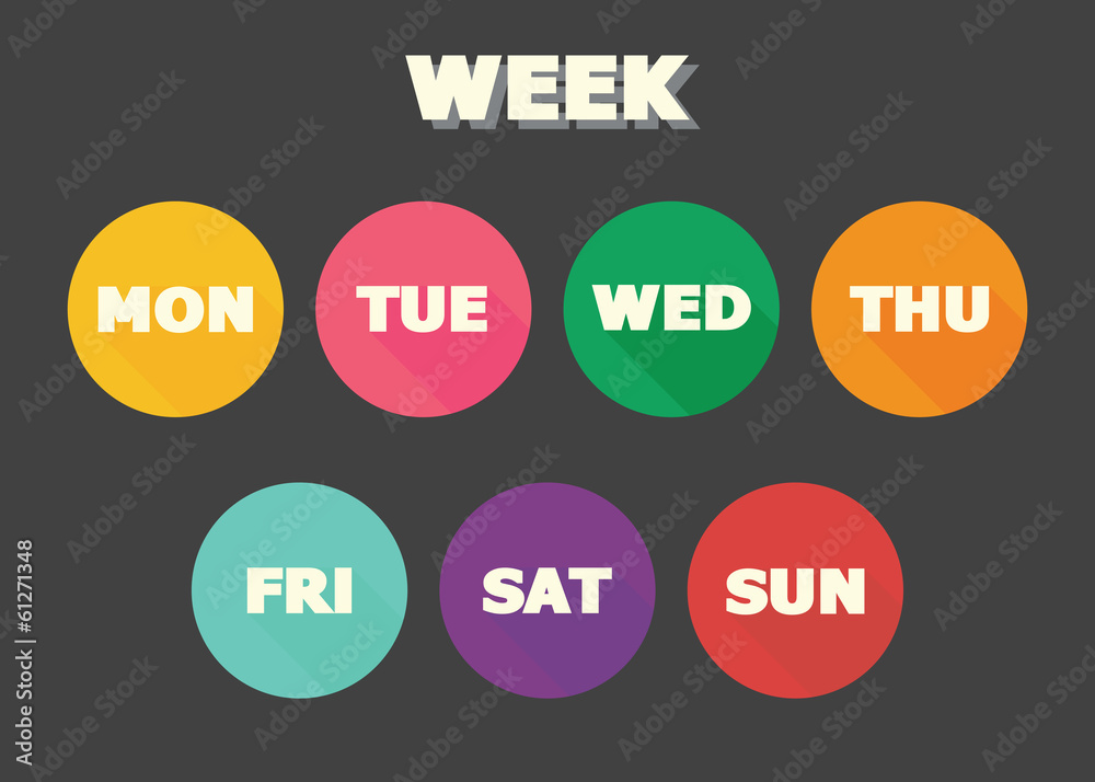 Fototapeta premium week concept