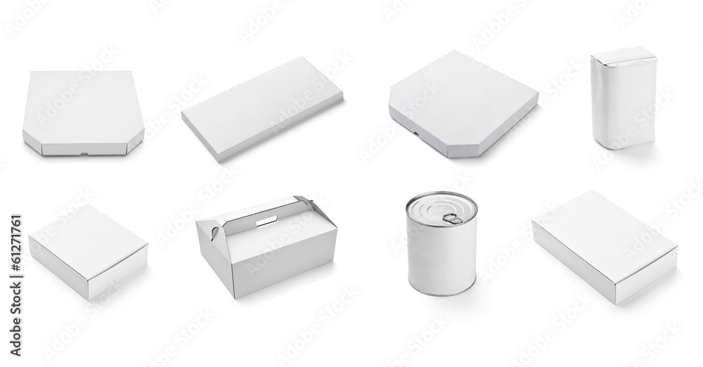 white box container template blank package white box container template blank package