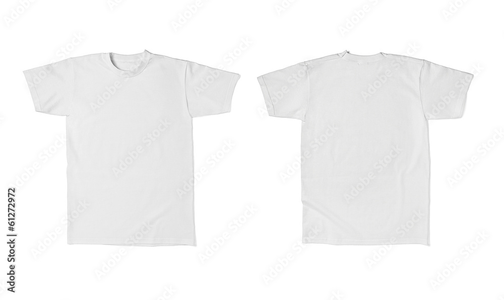 white t shirt template cotton fashion - obrazy, fototapety, plakaty 