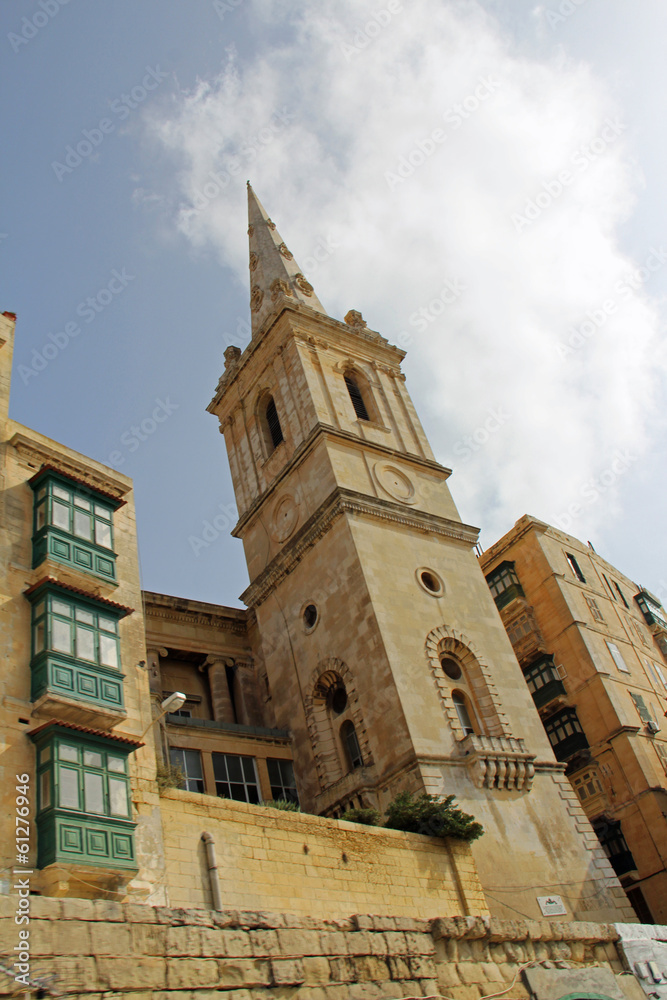 Balcons typiques à Malte la Valette