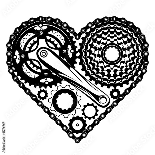 bicycle parts heart