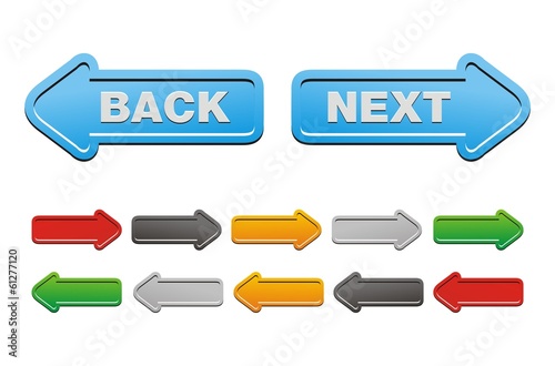 next and back buttons - arrow buttons