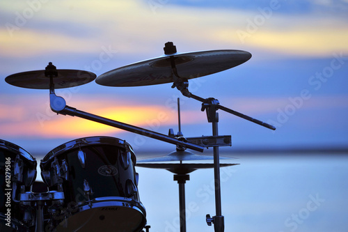 drums at sunset