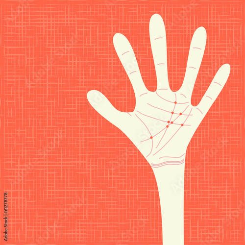 warm colorful up hands, vector illustration