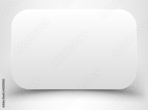 Blank white rectangle with rounded corners