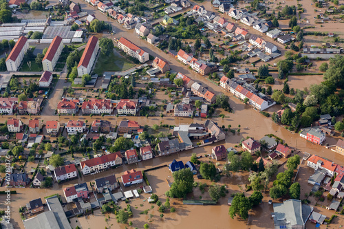 flood-destroyed town/village