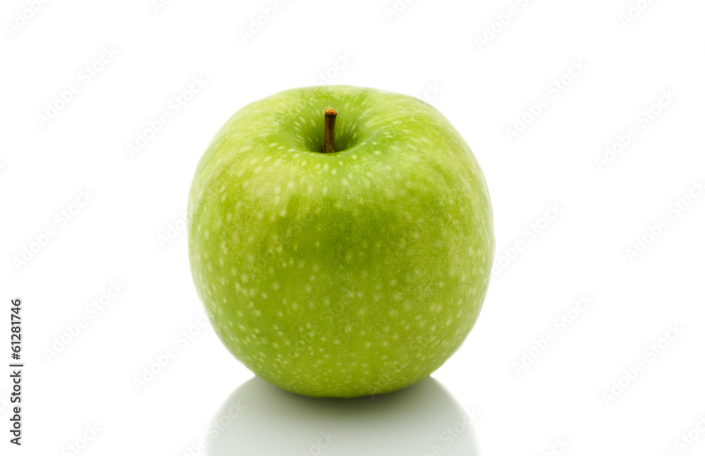 Green apple isolated on white