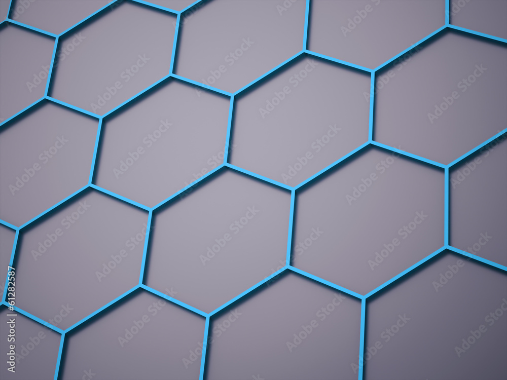 Blue hexagonal cells business background Blue hexagonal cells business background