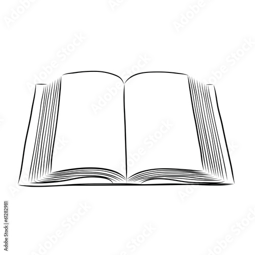 open book hand draw