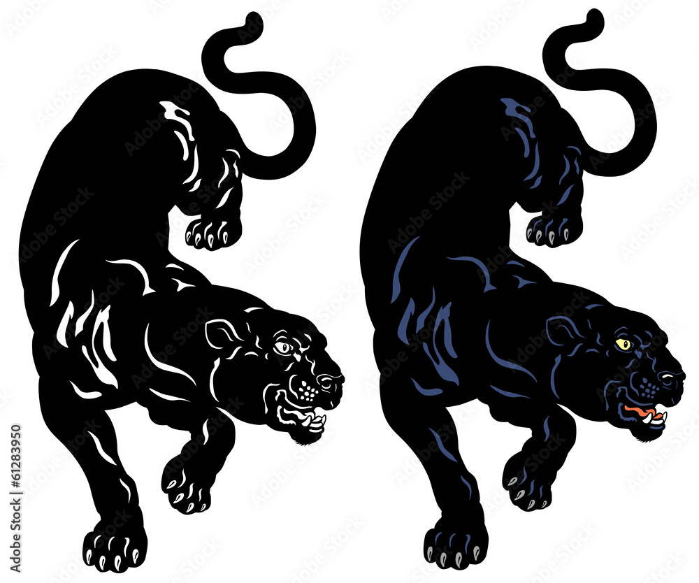 Naklejka premium black panther