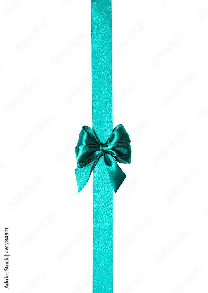 green bow, ribbon isolated on white green bow, ribbon isolated on white