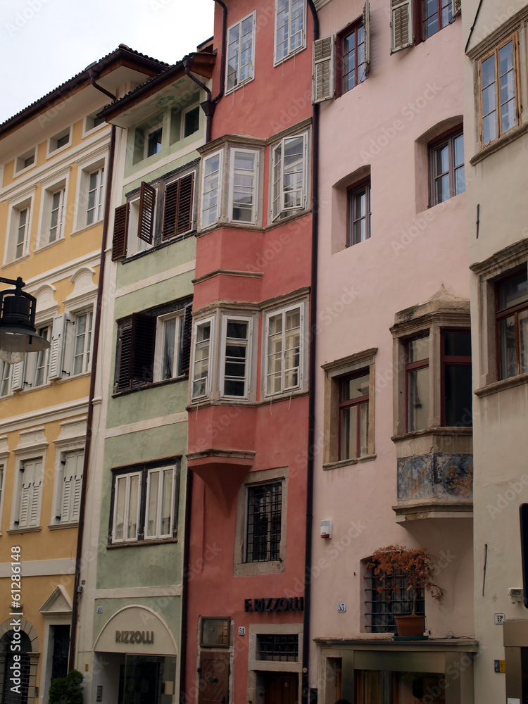 View of buildings in the street, Bolzano