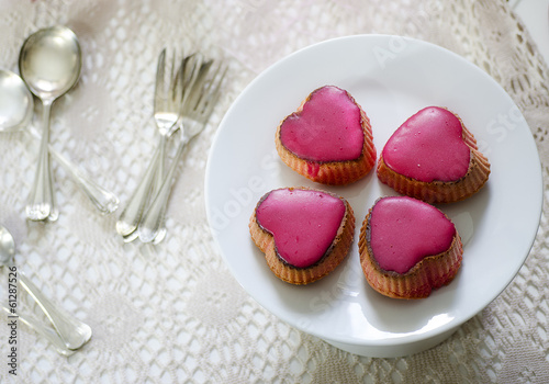 Muffin a cuore per festeggiare San Valentino photo