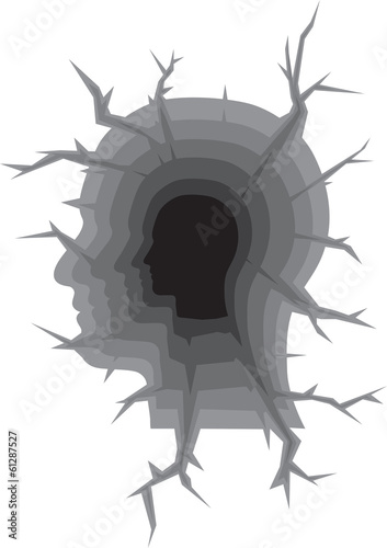 Human Head hape as a Earth Crack