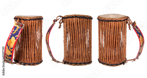 nigerian drum isolated on white background