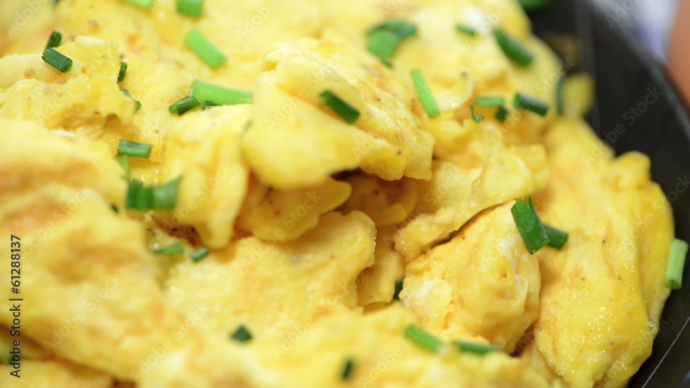 Portion of Scrambles Eggs (loopable HD video file) Portion of Scrambles Eggs (loopable HD video file)