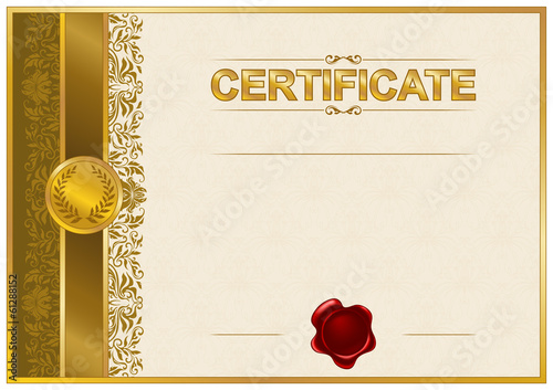 Elegant template of certificate, diploma
