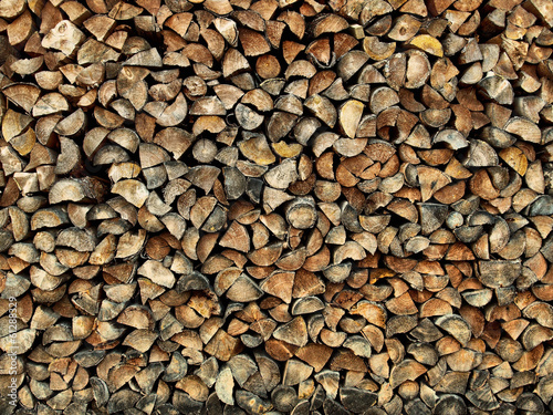 triangular chopped fire wood