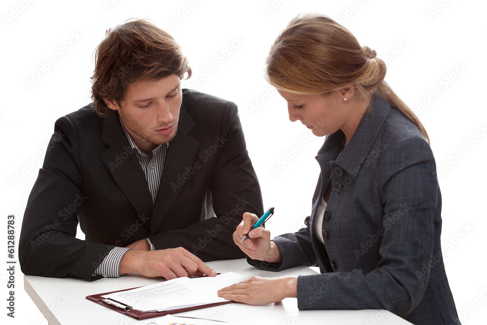 Signing a contract Signing a contract