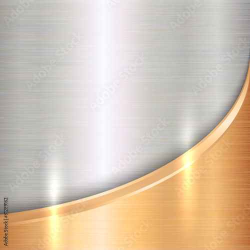 Vector abstract precious metal background with curve