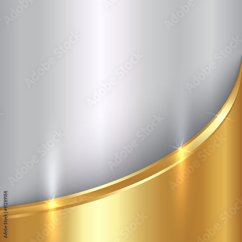 Vector abstract precious metal background with curve