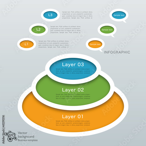 Infographics Vector Background　3 Layer