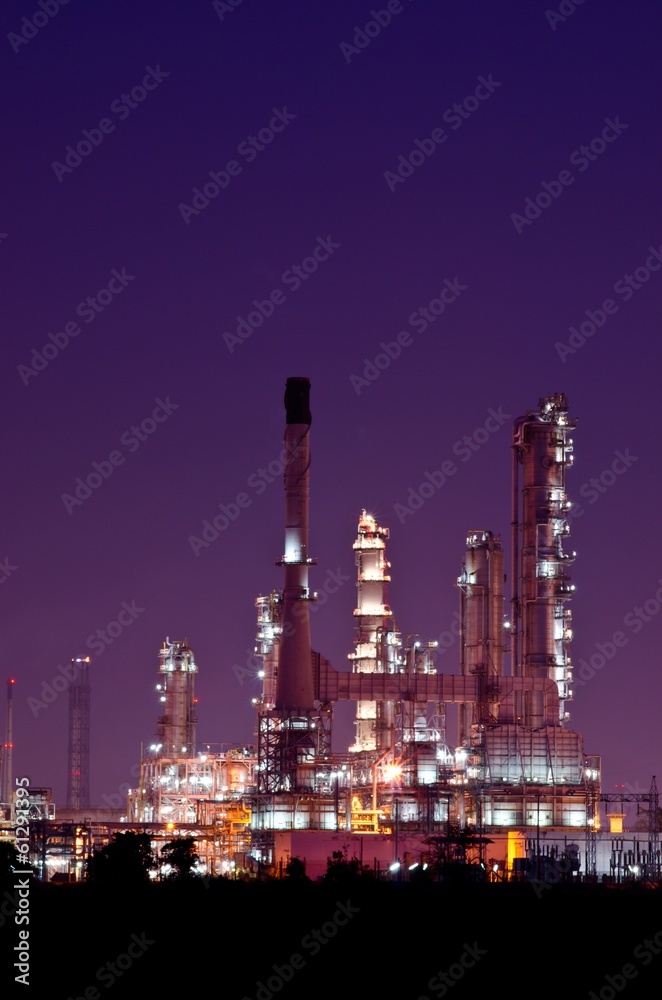 Petrochemical oil refinery plant