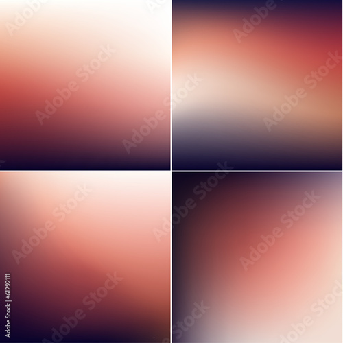 Smooth defocused blur backgrounds set