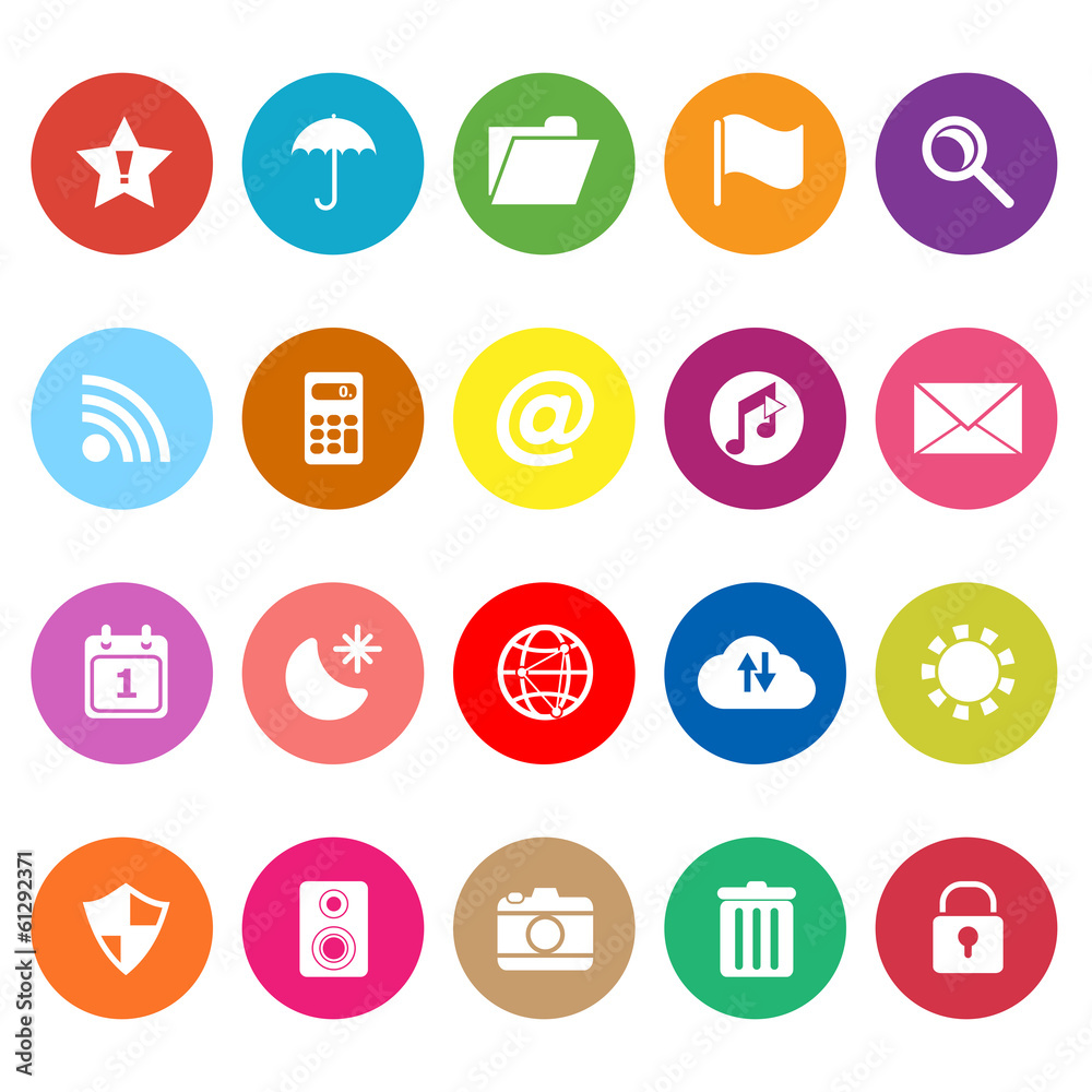 Tool bar flat icons on white background Tool bar flat icons on white background
