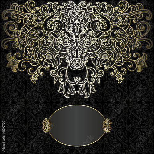 Original card with black and gold design