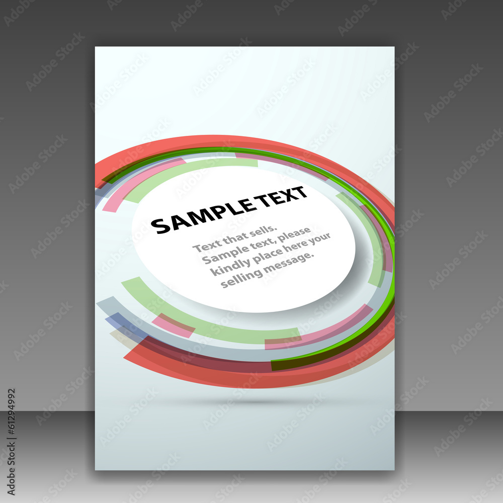 Naklejka premium Folder template with round colorful design element