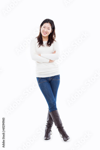 Young Asian woman full shot