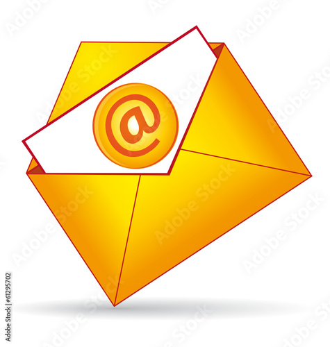 Arobase folder. Message contact icon.