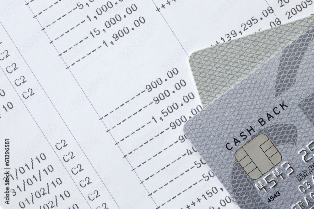 Saving account passbook with credit cards Saving account passbook with credit cards