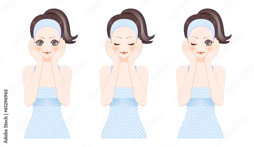 女性 スキンケア イラスト Stock Illustration Adobe Stock