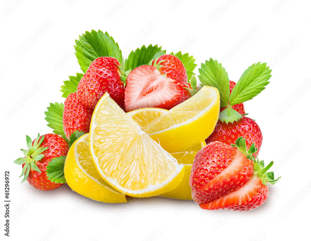 Lemon slices isolated on white. Heap of fruits Lemon slices isolated on white. Heap of fruits