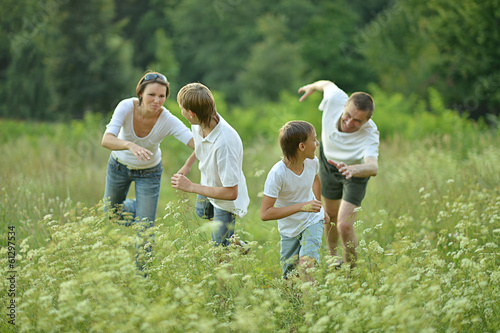Family having fun in park © aletia2011