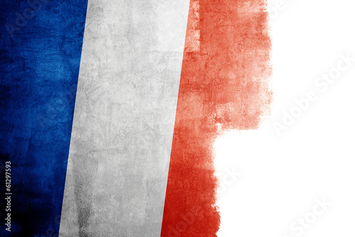 Canvas-taulu Grunge flag of France