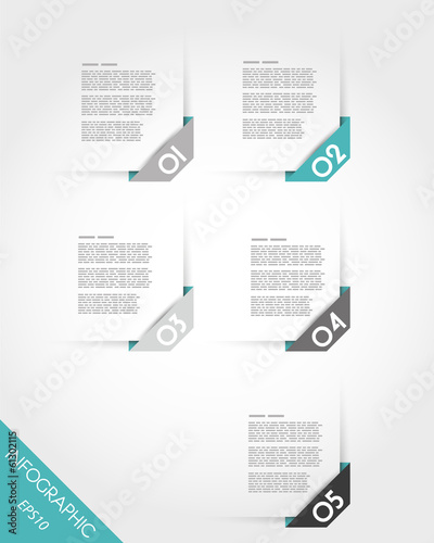 turquoise origami oblique corner stickers