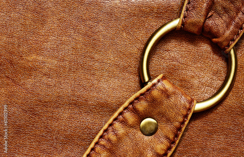 Leather bag detail