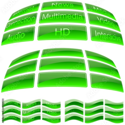Green Glass Buttons