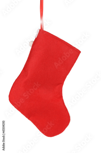 Decorative christmas red sock.