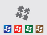 Puzzle icon set illustration