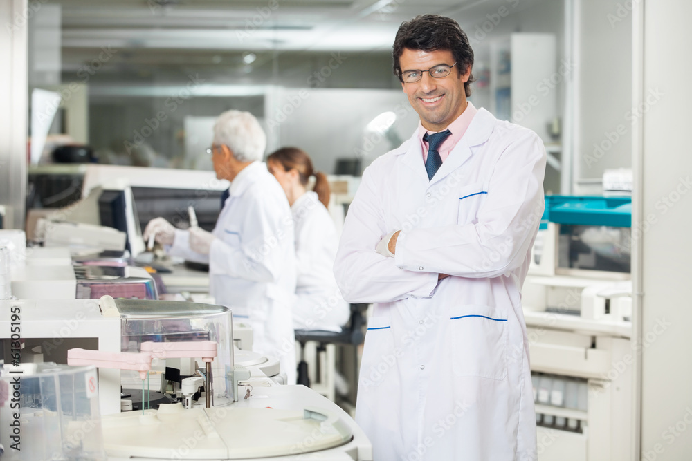 Researcher Standing Arms Crossed Researcher Standing Arms Crossed