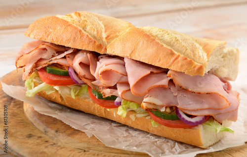 Ham salad sub sandwich